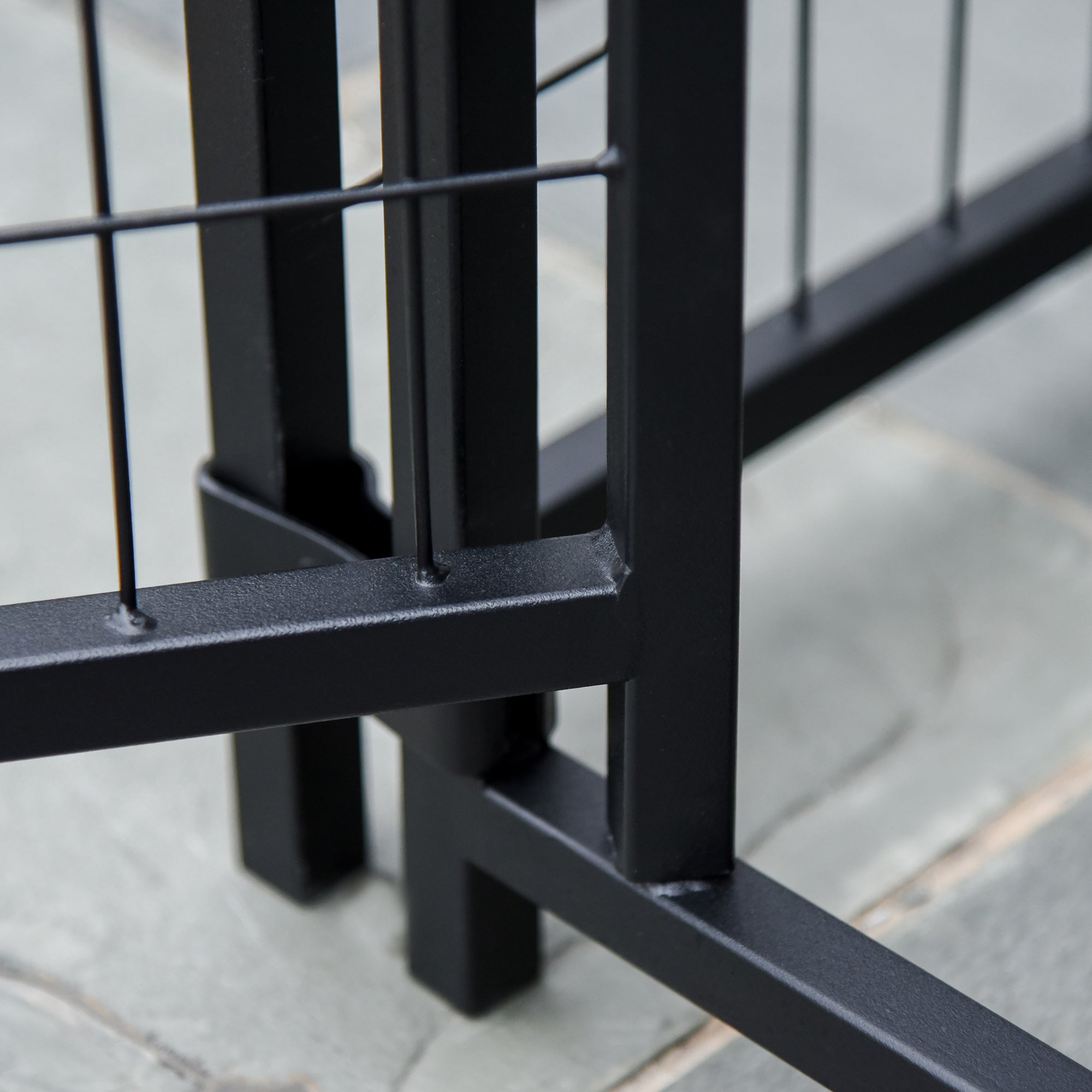 6' x 4' x 6' Large Outdoor Dog Kennel Run Steel Fence with UV-Resistant Oxford Cloth Roof & Secure Lock