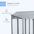 Load image into Gallery viewer, 6' x 4' x 6' Large Outdoor Dog Kennel Run Steel Fence with UV-Resistant Oxford Cloth Roof & Secure Lock
