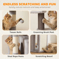 Load image into Gallery viewer, 79" Tall Cat Tree for Indoor Large Cats Adult, Multi-Level Kitty Tower Split Baseboard, 2 Condos, 2 Beds, 5 Sisal Scratching Posts, Hammock, Self-Grooming Brush
