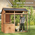Load image into Gallery viewer, 7' x 5' Extra Large Dog House, Wood Outdoor Dog Kennel with Activity Platform, Stairs, Storage Cabinet, Pet Shelter with Waterproof Roof, Stainless Steel Bowls for Large Breeds, Yellow
