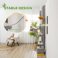 Load image into Gallery viewer, Floor to Ceiling Cat Tree, Cat Tower with 90.5"-108" Adjustable Height, 5 Tier Activity Centre with Scratching Posts, Hammock, Condo, Toy Ball for Indoor Cats, Light Grey
