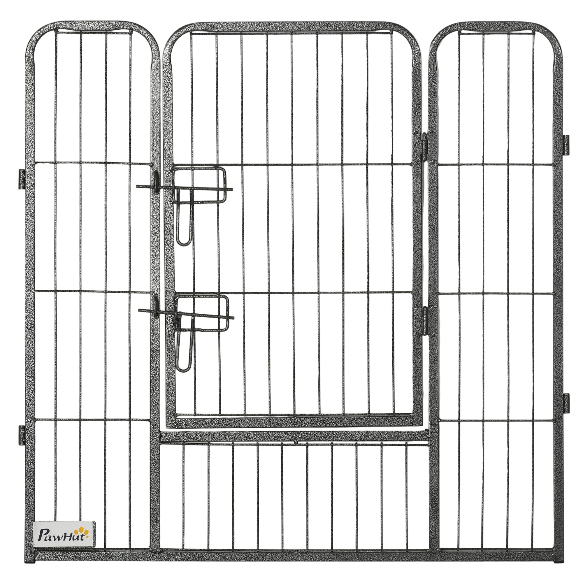 31.5" H Metal Puppy Playpen with 24 Panels & Door for Medium Dogs Gray