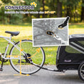 Load image into Gallery viewer, Dog Bike Trailer, 2 in 1 Foldable Pet Stroller Security Harness, Reflectors, Quick Release Wheels, Flag, for Medium Dogs, Grey

