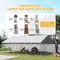 Load image into Gallery viewer, Outdoor Dog Kennel, 20' x 15' x 8', Heavy Duty Large Dog Kennel Outside w/ Waterproof Roof, Galvanized Chain Link Pet Enclosure w/ 2 Secure Locks, for Large Breed, Chicken, Duck
