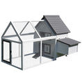 Load image into Gallery viewer, Chicken Coop with Run Wooden Hen House Pet Poultry Coops Cages Small Animal Outdoor Pen with Nesting Box 166 x 124 x 112cm
