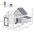Load image into Gallery viewer, Chicken Coop with Run Wooden Hen House Pet Poultry Coops Cages Small Animal Outdoor Pen with Nesting Box 166 x 124 x 112cm
