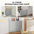 Load image into Gallery viewer, Retractable Stair Gate for Dogs, Pet Mesh Safety Gate, 82.5cm Tall, Extends up to 115cm for Doorways, Stairs, Hallways, Indoor Outdoor, Grey
