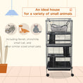 Load image into Gallery viewer, Small Animal Cage with Wheels Pet Home for Chinchillas Ferrets Kittens, with Hammock, 4 Platforms, Removable Tray, Silver
