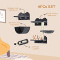 Load image into Gallery viewer, 4PCs Wall Mounted Cat Tree Cat Wall Shelves Furniture Climbing Shelf Set Kitten Activity Centre w/ Hammock, Scratching Post - Dark Grey
