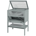 Load image into Gallery viewer, Wooden Hamster Cage with Storage Shelf, Small Animal Exercise Play House with Openable Top, for Hamsters, Gerbils, 60 x 40 x 80 cm - Grey
