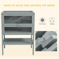 Load image into Gallery viewer, Wooden Hamster Cage with Storage Shelf, Small Animal Exercise Play House with Openable Top, for Hamsters, Gerbils, 60 x 40 x 80 cm - Grey
