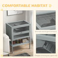 Load image into Gallery viewer, Wooden Hamster Cage with Storage Shelf, Small Animal Exercise Play House with Openable Top, for Hamsters, Gerbils, 60 x 40 x 80 cm - Grey
