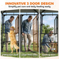 Load image into Gallery viewer, Large Dog Kennel Outdoor with Roof, 3 Doors, Expandable Heavy Duty Dog Kennel Outside Run Enclosure with Secure Lock, Removable Door, for Small Medium Large Pets, Chickens, Ducks, 6' x 4' x 6'
