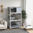 Load image into Gallery viewer, 66"H Catio on Brake Wheel, Indoor Outdoor Cat Enclosure Cage with Weatherproof Roof Hammock Multiple Platforms Resting Condo Ramps Lockable Doors, for 1-3 Cats, Grey
