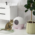 Load image into Gallery viewer, Cat Litter Box with Lid, Enclosed Kitty Litter Box with Scoop, Leaking Sand Pedal, Top Handle, Pink
