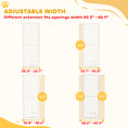 Load image into Gallery viewer, PawHut 67" Extra Tall Pet Gate for Cats, 30"-41" Cat Gate with Small Cat Door, 1.4" Narrow Gap, 2.8" and 5.5" Extension, Pressure Mounted No Drilling Dog Gate for Doorway, Hallway, Stairway, White
