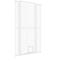 Load image into Gallery viewer, PawHut 67" Extra Tall Pet Gate for Cats, 30"-41" Cat Gate with Small Cat Door, 1.4" Narrow Gap, 2.8" and 5.5" Extension, Pressure Mounted No Drilling Dog Gate for Doorway, Hallway, Stairway, White
