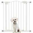 Load image into Gallery viewer, Pressure Fit Dog Stair Gate No Drilling Safety Gate Auto Close for Doorways, Hallways, 74-80cm Adjustable, 78cm Tall, White
