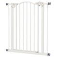 Load image into Gallery viewer, Pressure Fit Dog Stair Gate No Drilling Safety Gate Auto Close for Doorways, Hallways, 74-80cm Adjustable, 78cm Tall, White
