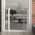 Load image into Gallery viewer, Pressure Fit Dog Stair Gate No Drilling Safety Gate Auto Close for Doorways, Hallways, 74-80cm Adjustable, 78cm Tall, White
