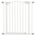 Load image into Gallery viewer, Pressure Fit Dog Stair Gate No Drilling Safety Gate Auto Close for Doorways, Hallways, 74-80cm Adjustable, 78cm Tall, White
