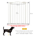 Load image into Gallery viewer, Pressure Fit Dog Stair Gate No Drilling Safety Gate Auto Close for Doorways, Hallways, 74-80cm Adjustable, 78cm Tall, White
