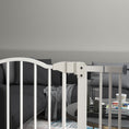 Load image into Gallery viewer, Pressure Fit Dog Stair Gate No Drilling Safety Gate Auto Close for Doorways, Hallways, 74-80cm Adjustable, 78cm Tall, White
