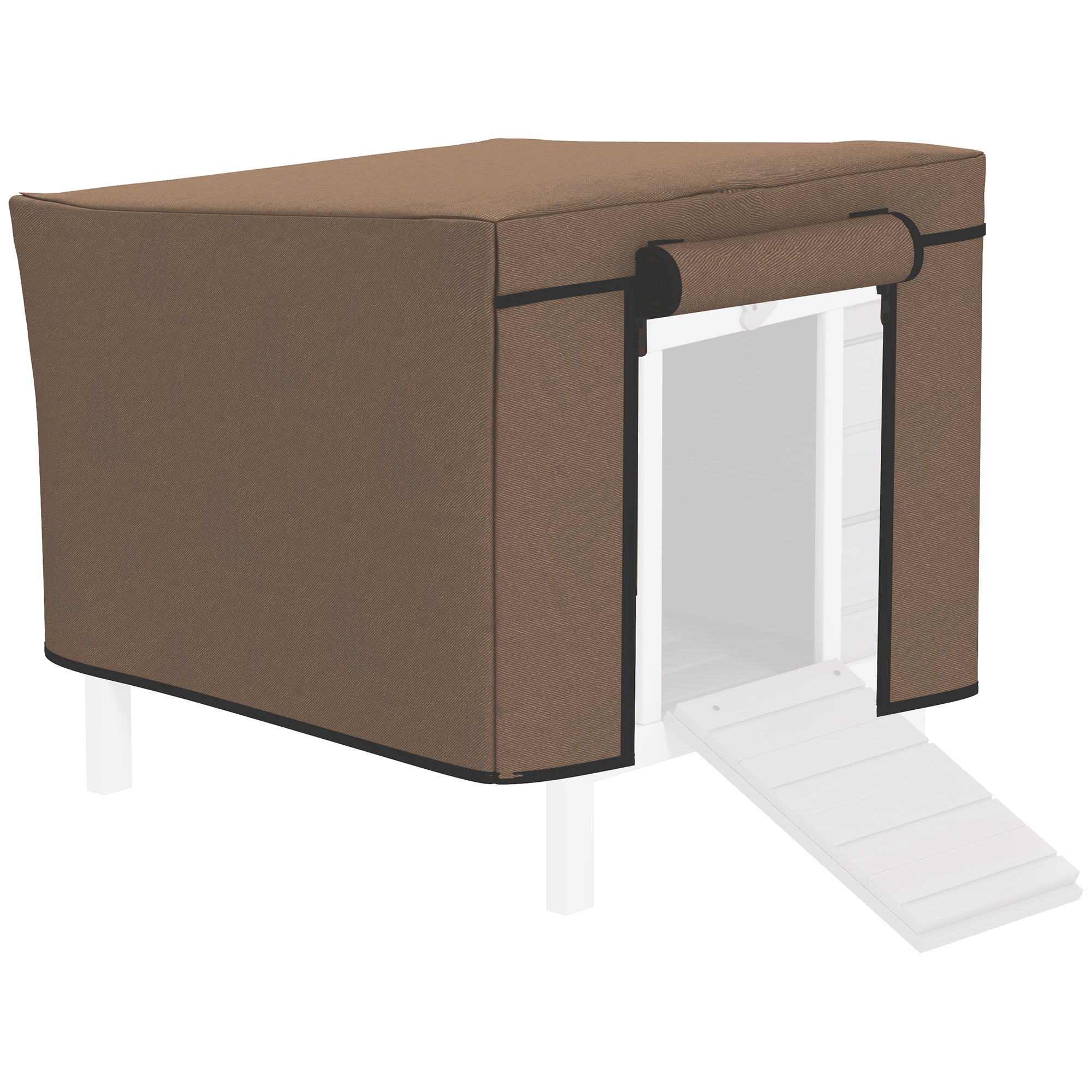 Rabbit Hutch Cover, Guinea Pig Hutch Cover, for Model X-D2-0047 & Similar Models, 43 x 52 x 37cm, Brown