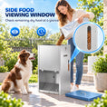 Load image into Gallery viewer, 50lbs Automatic Dog Feeder, Galvanized Gravity Pet Feeder with Lockable Clear Door, Indoor and Outdoor Use, Wall Mountable, Portable Handles, Auto Dog Food Dispenser for Large Breeds
