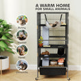 Load image into Gallery viewer, 45 Inch Small Animal Cage, 4-Tier Rolling Ferret Chinchilla Rabbit Cage with 6 Inch Deep Slide-Out Tray, Platforms, Hammock, for Bunnies, Ferrets, Chinchillas, Squirrels, Gray
