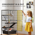 Load image into Gallery viewer, 45 Inch Small Animal Cage, 4-Tier Rolling Ferret Chinchilla Rabbit Cage with 6 Inch Deep Slide-Out Tray, Platforms, Hammock, for Bunnies, Ferrets, Chinchillas, Squirrels, Gray
