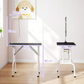 Load image into Gallery viewer, 32" Foldable Dog Grooming Table Pet Drying Beauty Table with 20-60cm Adjustable Arm, Rubber Top, Black
