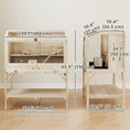 Load image into Gallery viewer, Wooden Hamster Cage, Gerbil Cage with Openable Top, Removable Tray, Seesaws, Water Bottle, Transparent Panels for Syrian, Dwarf Hamsters and Gerbils, 33.1" x 20.9" x 43.3"
