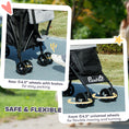 Load image into Gallery viewer, Pet stroller for Miniature Dogs, Foldable Dog Stroller with Shoulder Strap, 4 Wheels Pet Pram with Storage Bag, Cup Holder, Light Grey
