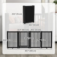 Load image into Gallery viewer, 30"H Foldable Dog Gate with Door, 4 Panels Freestanding Pet Gate Barriers Indoor with Support Feet, Puppy Fence for Dogs, Light Grey
