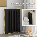 Load image into Gallery viewer, 30"H Foldable Dog Gate with Door, 4 Panels Freestanding Pet Gate Barriers Indoor with Support Feet, Puppy Fence for Dogs, Light Grey
