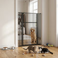 Charger l'image dans la visionneuse de la galerie, 55" Extra Tall Pet Gate for Cats and Dogs, 30-41" Wide Adjustable Pressure Mounted Baby Gate for Doorways, Hallways, Stairs, Includes 2 Extensions, No Drilling, Auto Close
