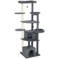 Load image into Gallery viewer, 79 Inch Cat Tree, Extra Tall Large Cat Tower with Scratching Posts, 2 Perches, 2 Caves, Large Hammock, Pompoms, Multi-Level Plush Kitty Condo for Multiple Indoor Kittens

