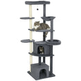 Load image into Gallery viewer, 79 Inch Cat Tree, Extra Tall Large Cat Tower with Scratching Posts, 2 Perches, 2 Caves, Large Hammock, Pompoms, Multi-Level Plush Kitty Condo for Multiple Indoor Kittens
