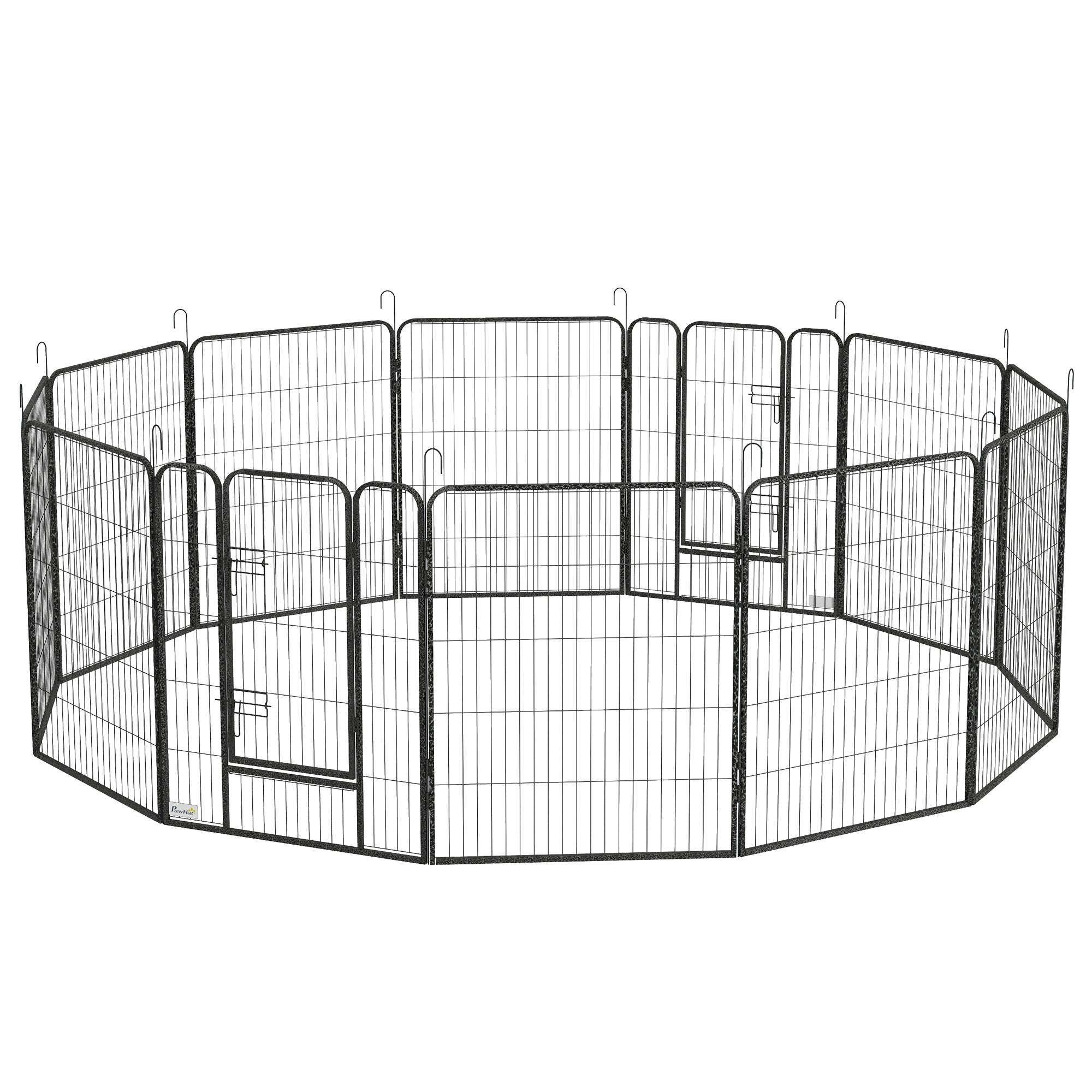 Dog Playpen, Wide 31.5"W Heavy-Duty Metal Puppy Play Pen, Pet Exercise Fences for Outside and Indoor, DIY Design with Door for Multiple Dogs, 12 Panels, 39"H