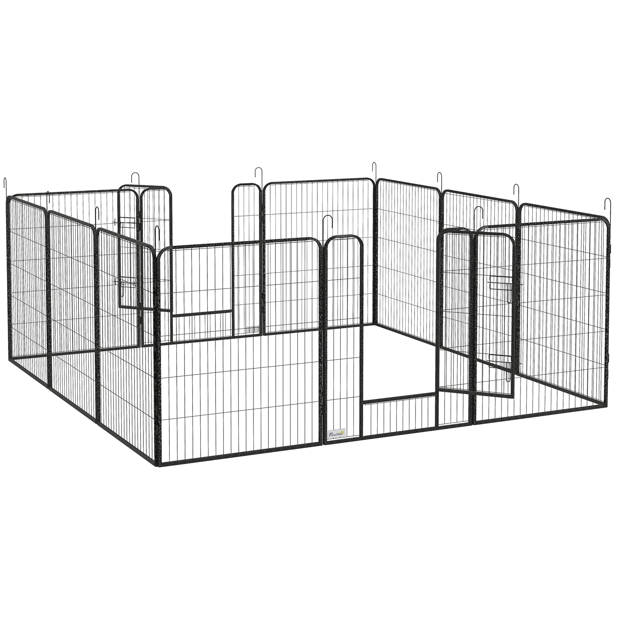 Dog Playpen, Wide 31.5"W Heavy-Duty Metal Puppy Play Pen, Pet Exercise Fences for Outside and Indoor, DIY Design with Door for Multiple Dogs, 12 Panels, 39"H