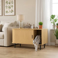 Load image into Gallery viewer, Cat Litter Box Enclosure with Sliding Door, Litter Mat, Hidden Litter Box Enclosure Furniture, Modern Cat House, TV Stand, Side End Table for Living Room
