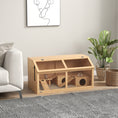 Load image into Gallery viewer, Wooden Hamster Cage, Gerbil Cage for Syrian Hamster with Exercise Play House, Openable Top 85 x 45 x 44cm - Nature
