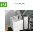 Load image into Gallery viewer, Chicken Coop with Chicken Run, Outdoor Hen House Poultry Cage with Nesting Box, Openable Top, 196 x 76 x 97cm, Grey
