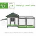 Load image into Gallery viewer, Chicken Coop with Chicken Run, Outdoor Hen House Poultry Cage with Nesting Box, Openable Top, 196 x 76 x 97cm, Grey
