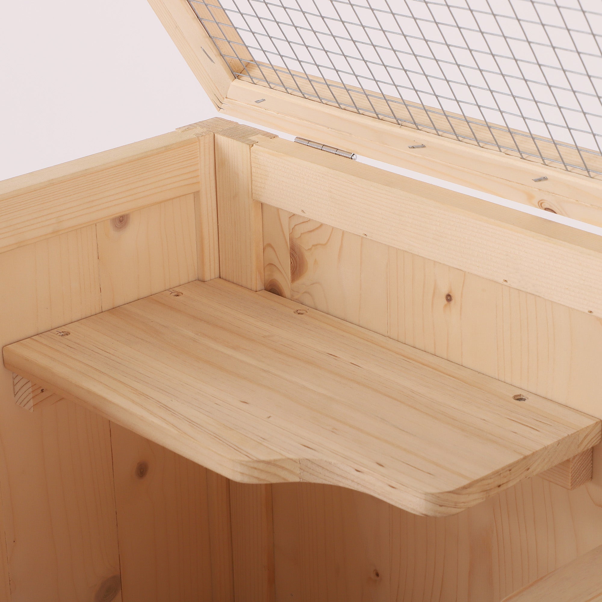 Wooden Large Hamster Cage, Gerbil Cage 4 Layers with Tall Bottom & Storage Shelf