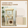 Load image into Gallery viewer, Cat Tree, 90cm Cat Tower with Sisal Scratching Posts, Cat Condo, Hammock, Top Perch and 2 Hanging Toys for Indoor Cats, Beige

