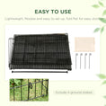 Load image into Gallery viewer, Rabbit Run Playpen, Guinea Pig Cage with Pitched Roof, Sun Protection Cover, 220 x 103 x 103 cm, Metal Enclosure for Small Animals, Chickens, Ferrets, Beige
