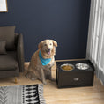 Load image into Gallery viewer, Stainless Steel Raised Dog Bowls, Double Dog Food and Water Bowl w/ 21L Storage Drawer, for Large Dogs - Black
