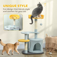 Load image into Gallery viewer, Cat Tree, 31.5 inch Cat Tower for Indoor Cats with Plush Perch, Gamepad Shaped Platform, Condo, Sisal Scratching Post and Toy Ball, Blue
